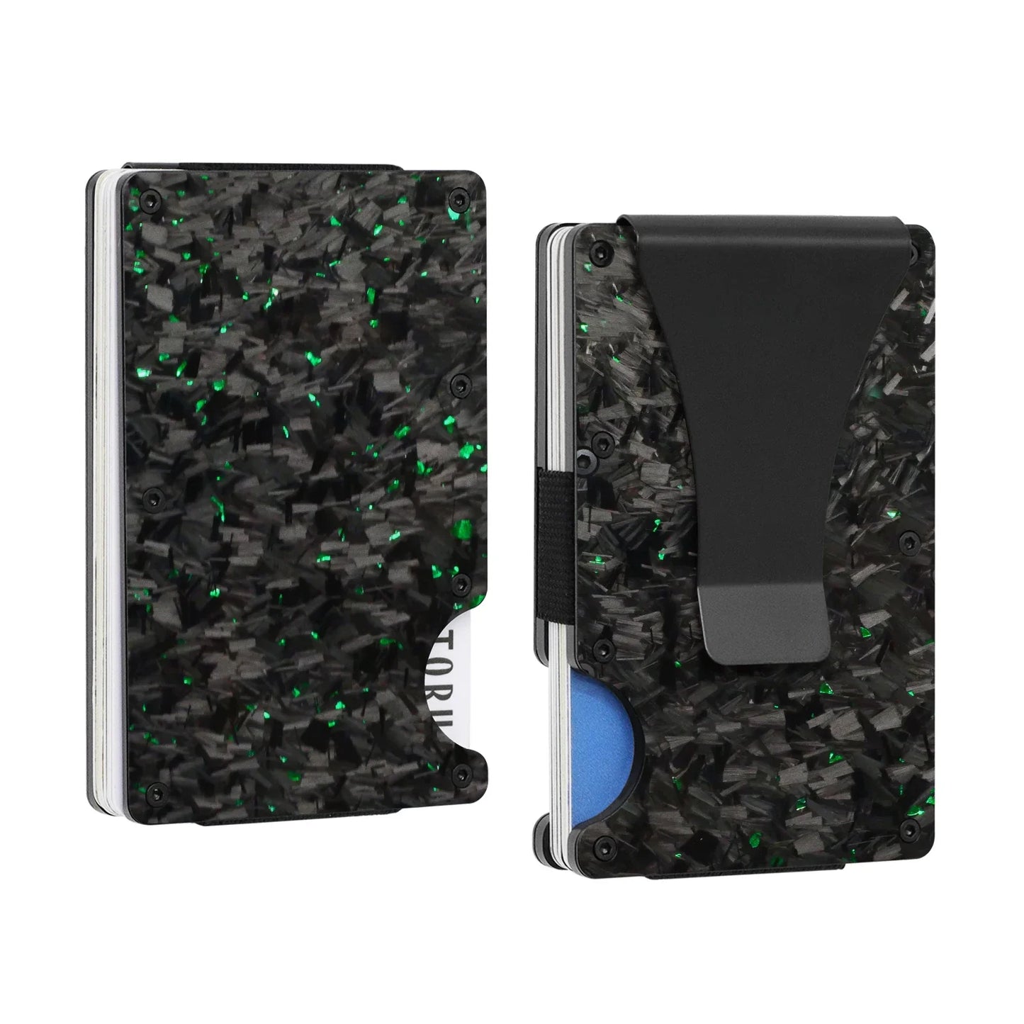 750S GREEN FORGED CARBON WALLET | RFID Blocking